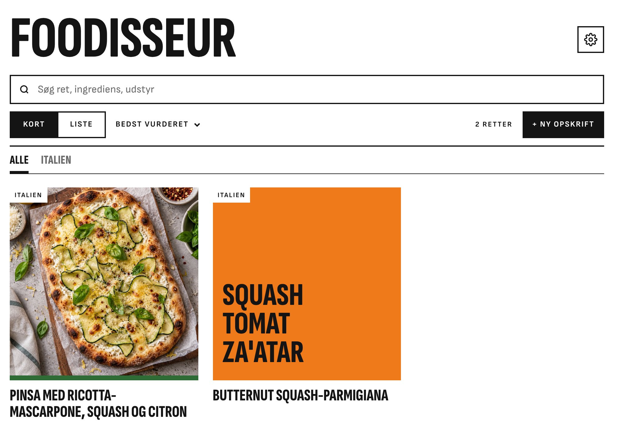Foodisseur — recipe overview